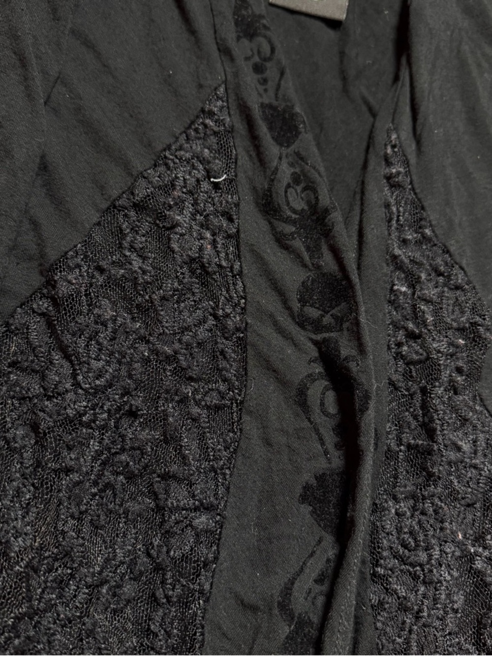 Harley Davidson Black Rhinestone Lace Lightweight Cardigan - Picture 6 of 7